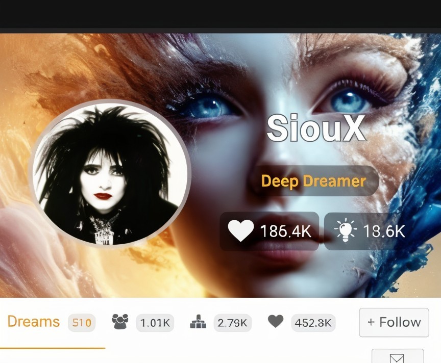 Artistic Digital Profile with Bold Colors and Textures