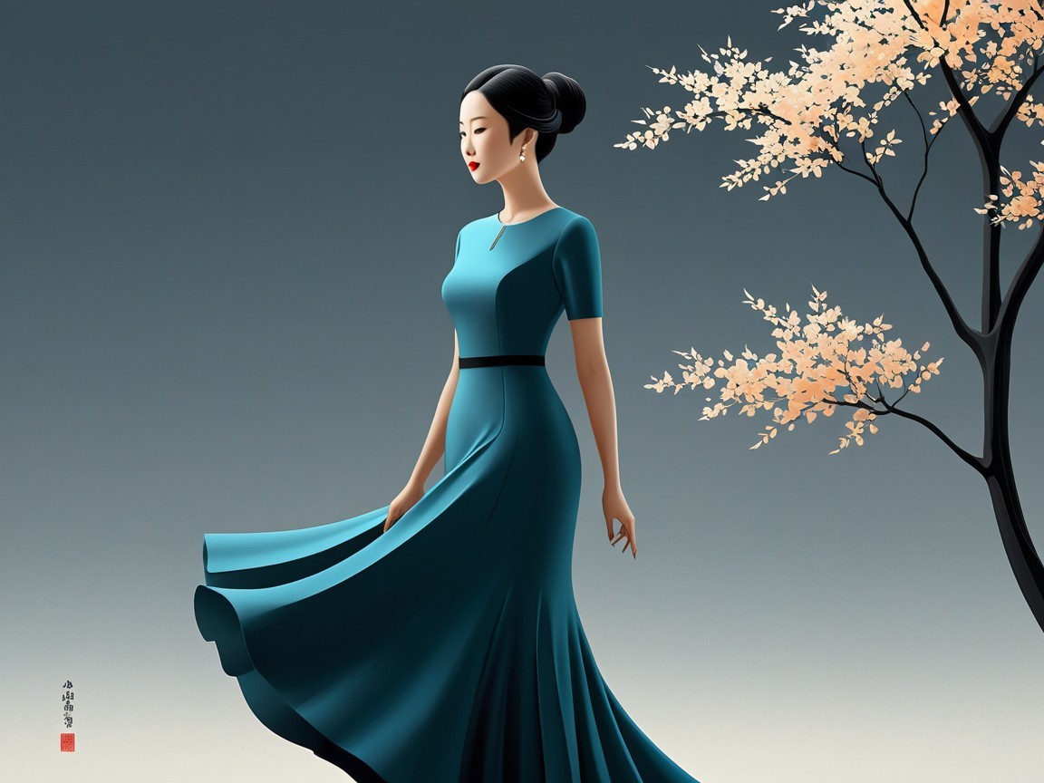 Draceful female figure