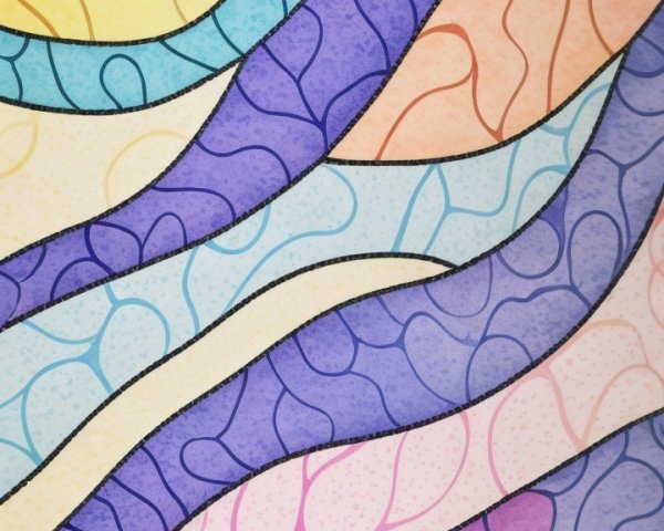 Vibrant Abstract Design with Flowing Colorful Shapes