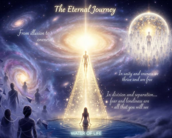 Digital Painting of a Spiritual Journey in Cosmic Sky