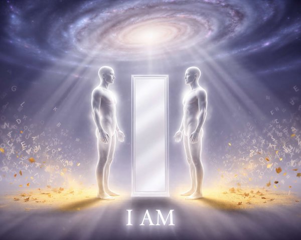 Translucent Humanoid Figures by Cosmic Portal Scene