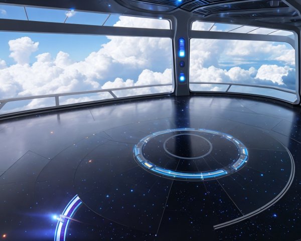 Futuristic Minimalistic Spaceship Interior Design