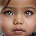 Close-up Portrait of a Young Child with Expressive Eyes