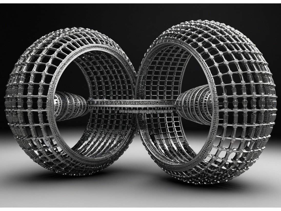 Intricate 3D Structure with Geometric Patterns and Textures