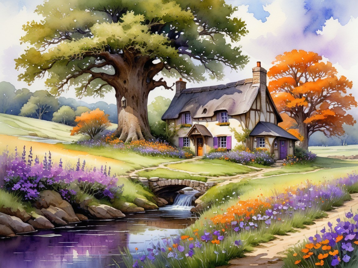 Charming Cottage in a Vibrant Natural Landscape