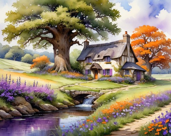 Charming Cottage in a Vibrant Natural Landscape