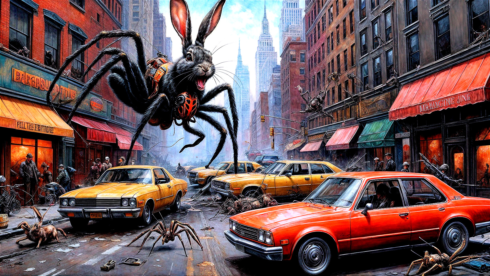 Giant Spider with Rabbit Features in Urban Chaos