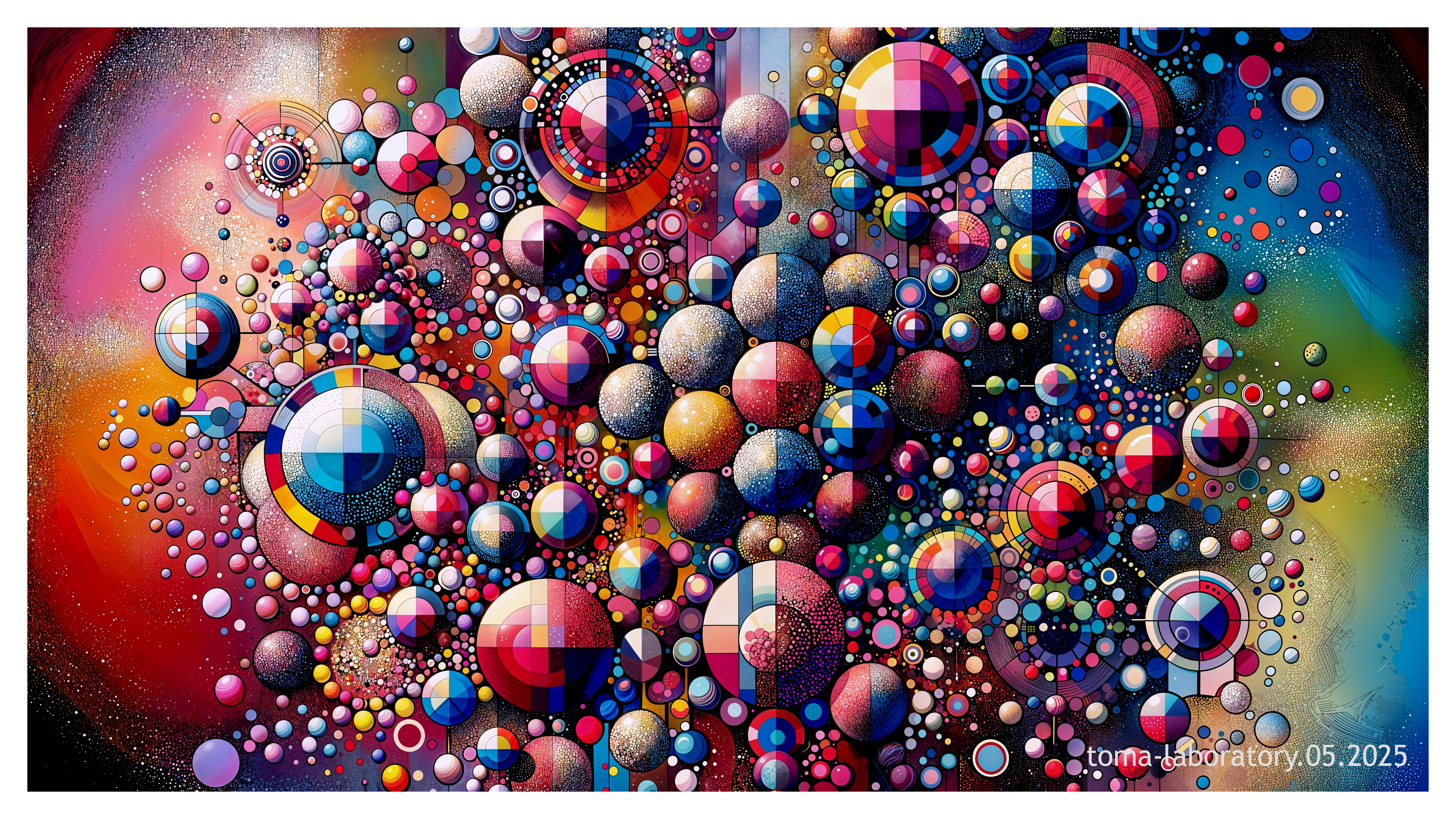 Vibrant Abstract Composition of Colors and Shapes