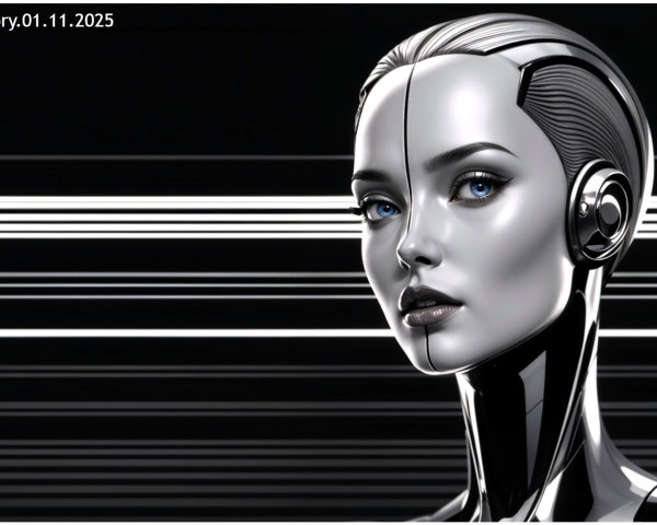 Futuristic Humanoid Robot with Sleek Design and Features
