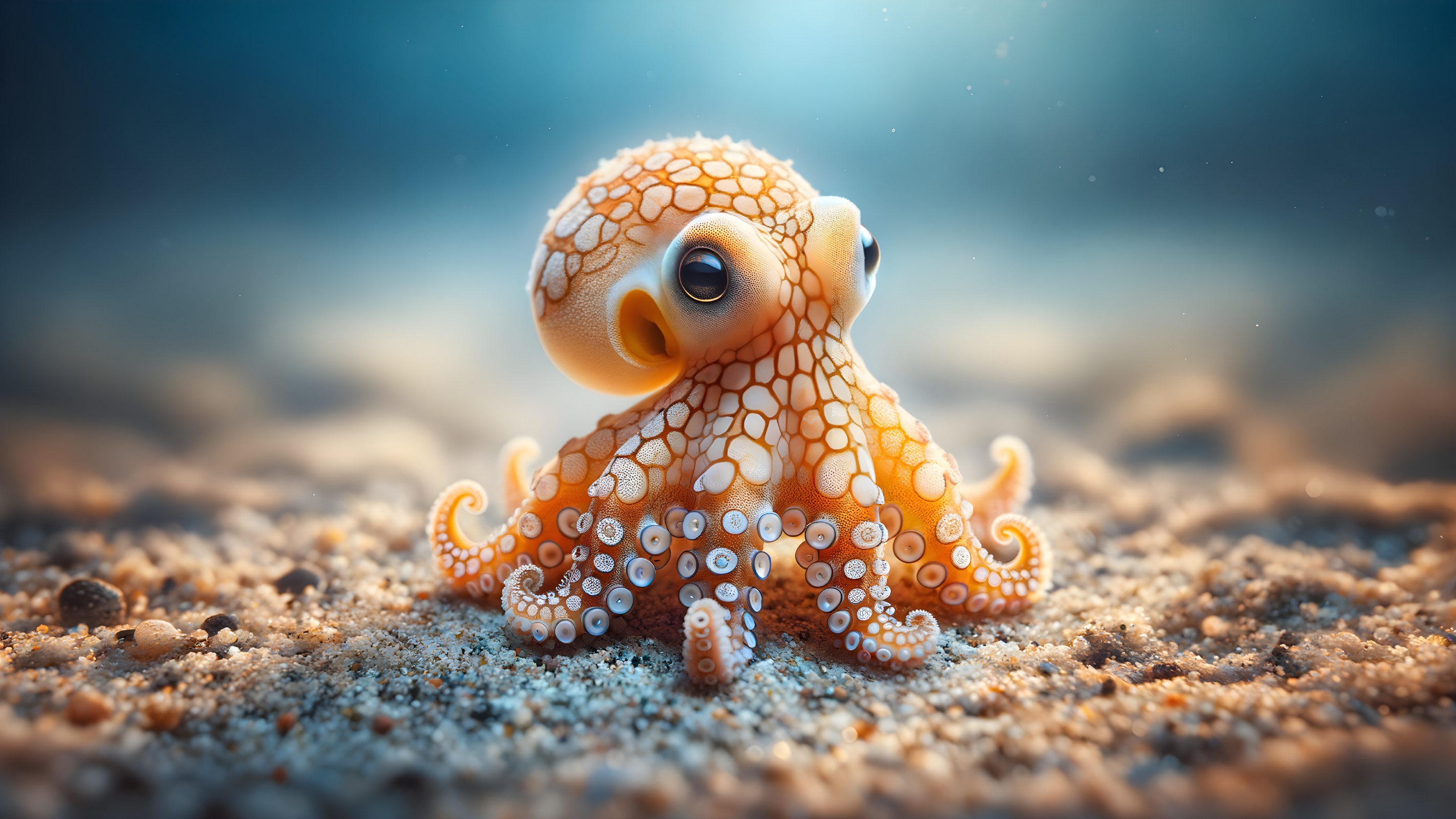 Intricate Octopus in Vibrant Underwater Scene
