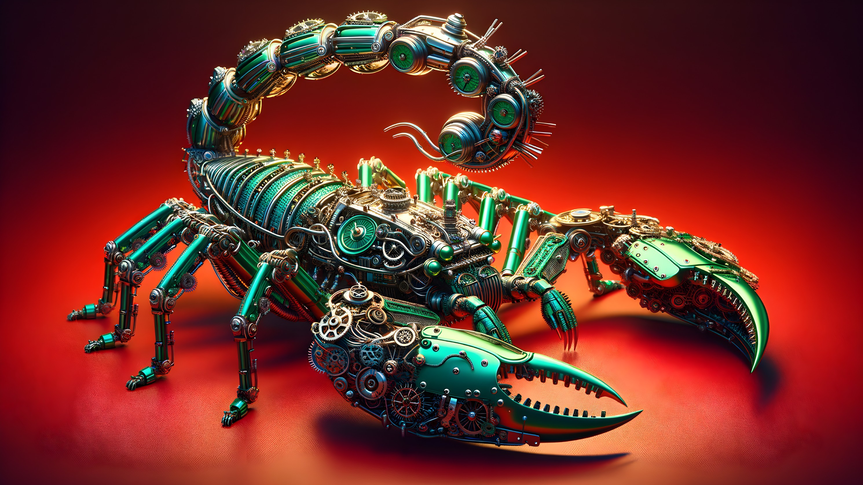 Steampunk Robotic Scorpion with Intricate Design