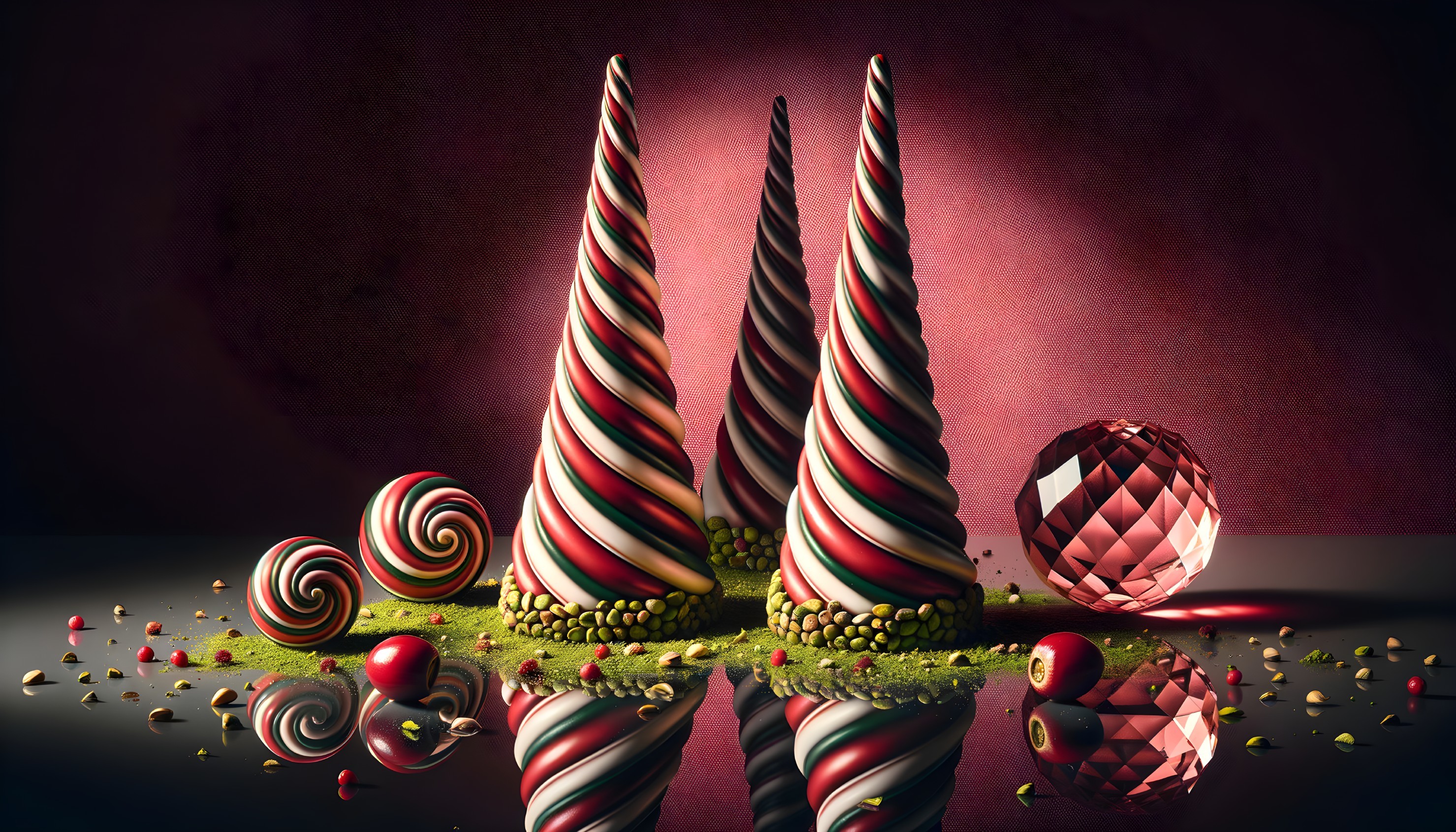 Whimsical Ice Cream Cone Dessert Display with Candy