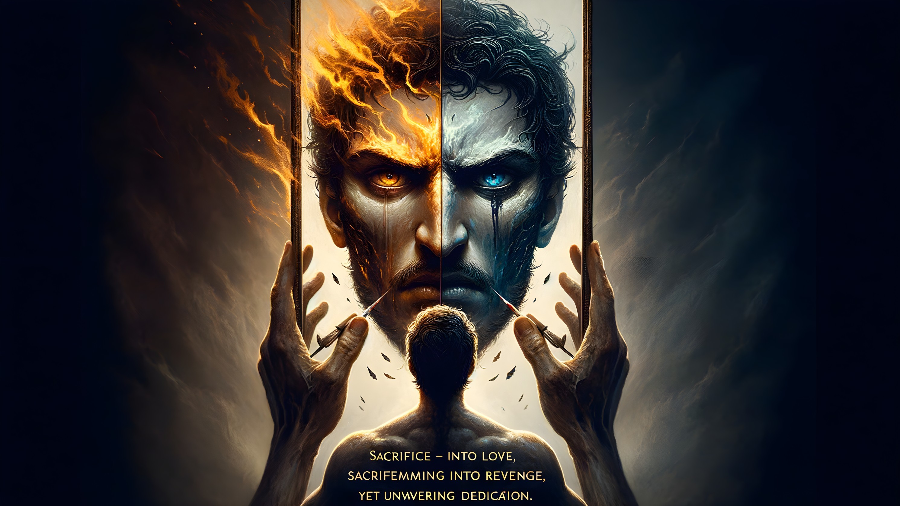 Dramatic Contrast of Passion and Resolve in Human Emotion