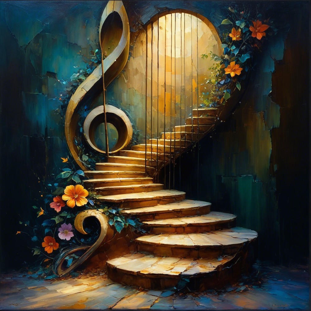 Whimsical Spiral Staircase with Enchanted Decor