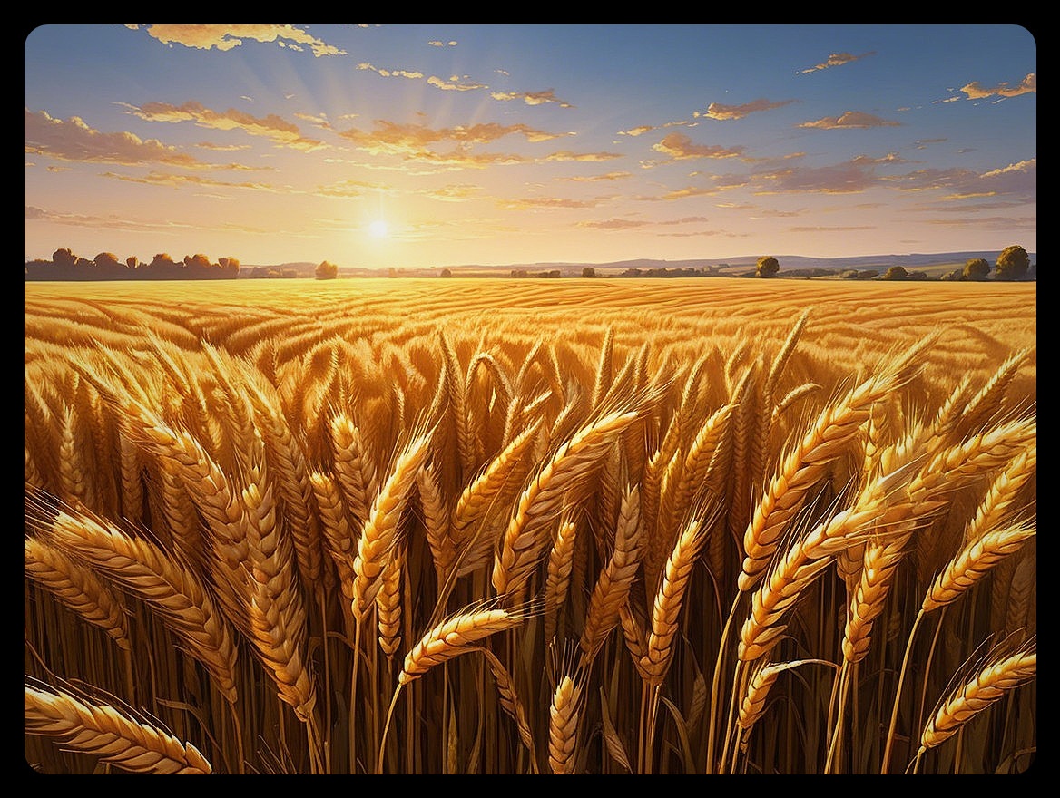 Golden Wheat Field Under Soft Dawn Light