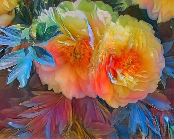 Vibrant Peony Flower Arrangement in Soft Hues
