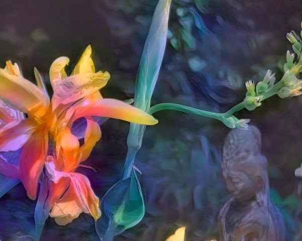Vibrant Multi-Colored Flower with Delicate Petals