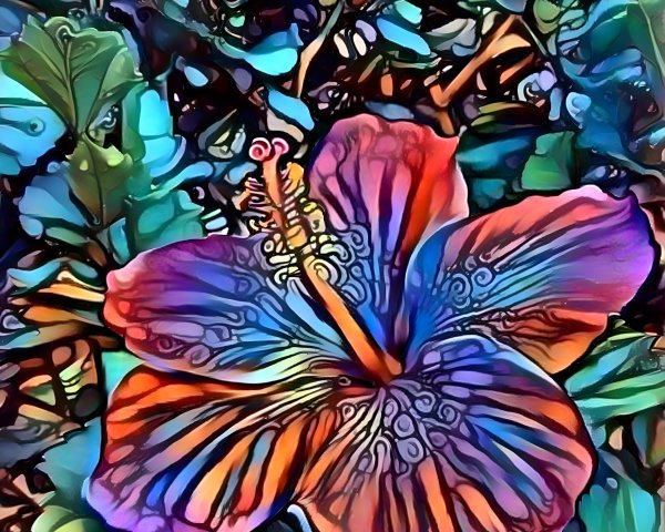 Vibrant Hibiscus Flower Among Lush Green Foliage