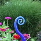 Vibrant Abstract Garden Scene with Bold Colors