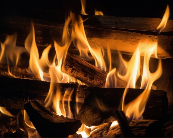 Flickering Flames Create Cozy Ambiance and Warmth
