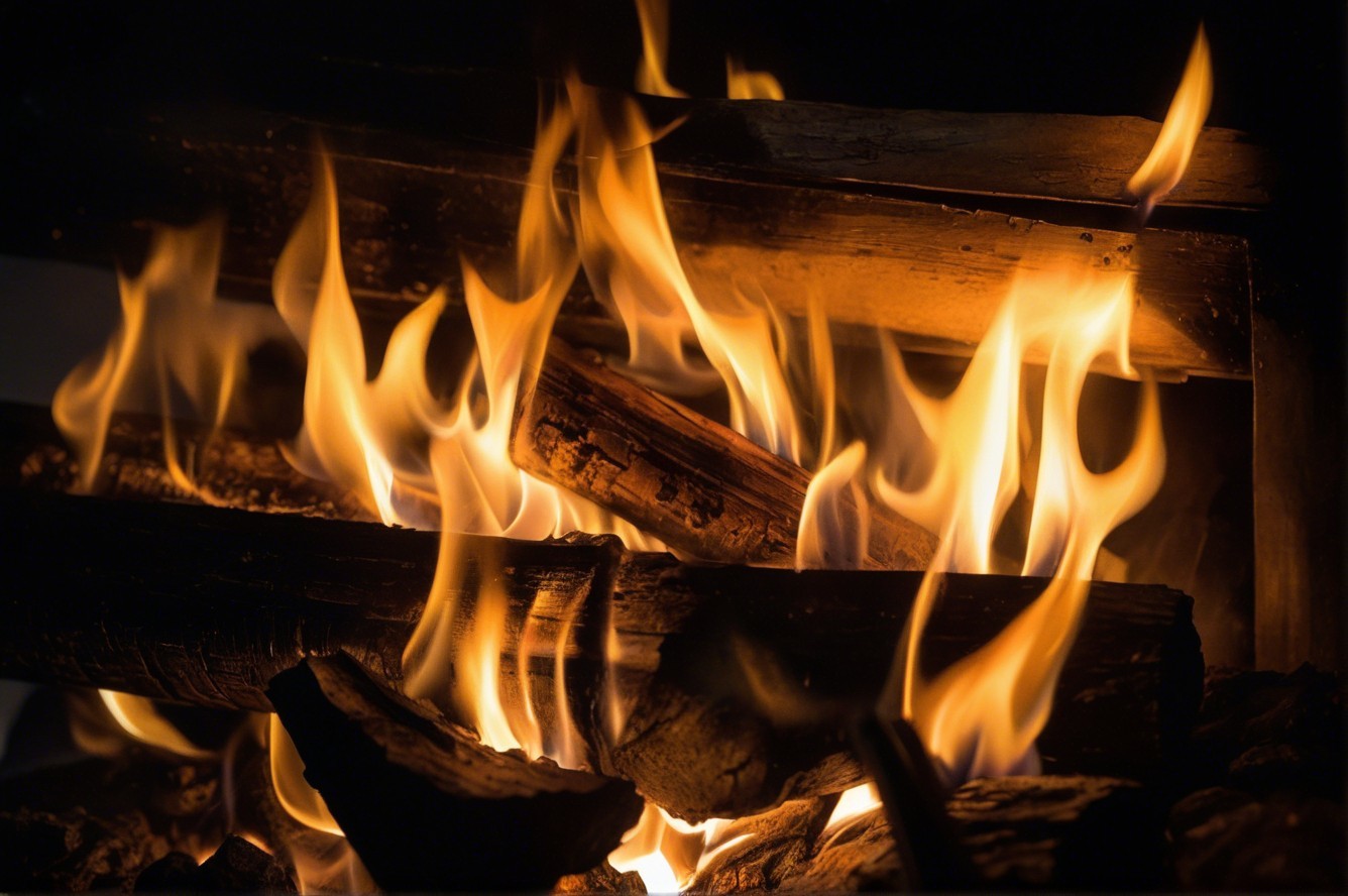 Flickering Flames Create Cozy Ambiance and Warmth