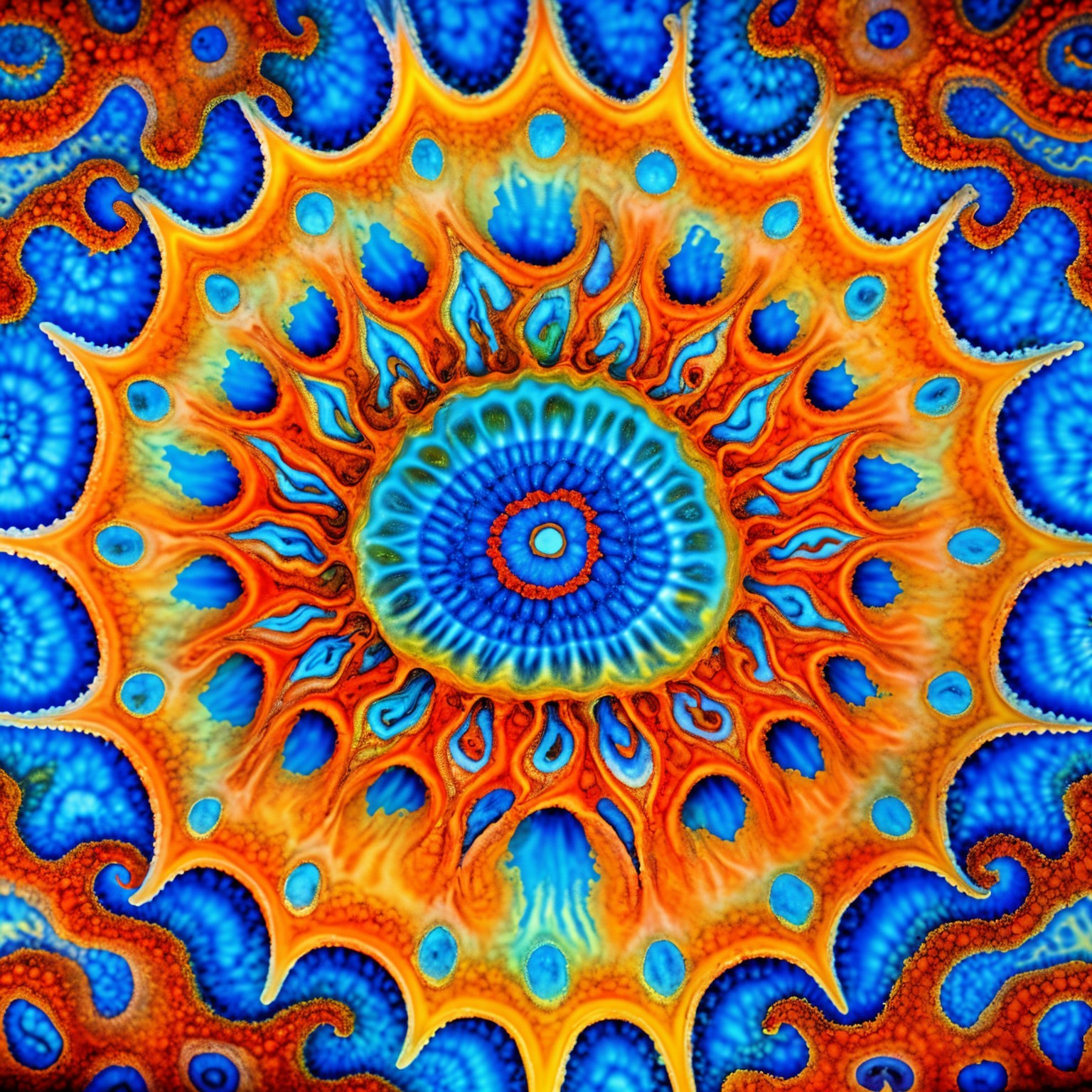 Vibrant Abstract Mandala with Intricate Designs