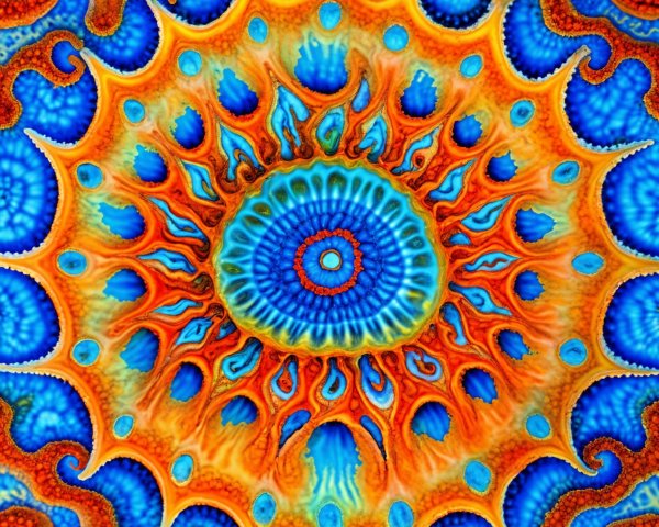Vibrant Abstract Mandala with Intricate Designs