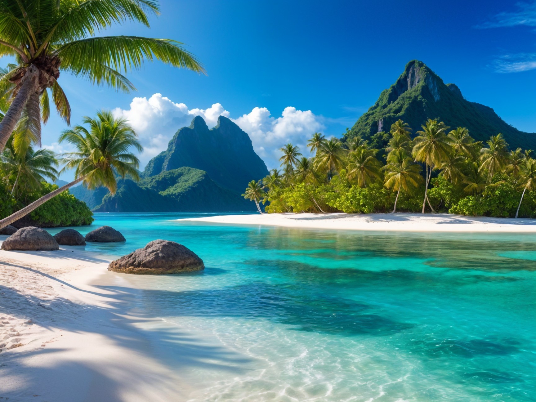 Tropical Beach with White Sand and Turquoise Waters