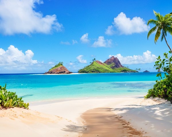 Tropical Paradise with Golden Sands and Turquoise Waters