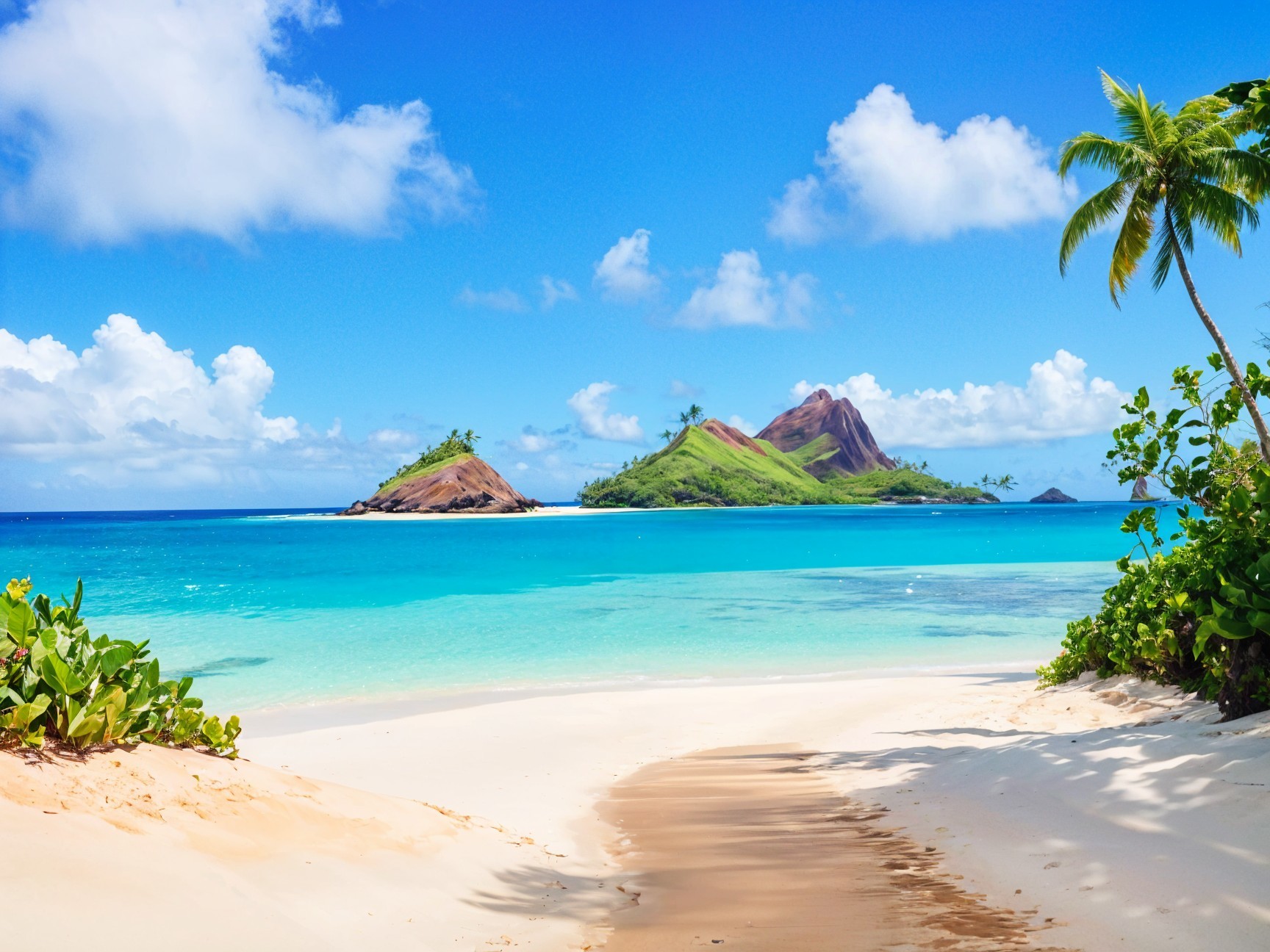 Tropical Paradise with Golden Sands and Turquoise Waters