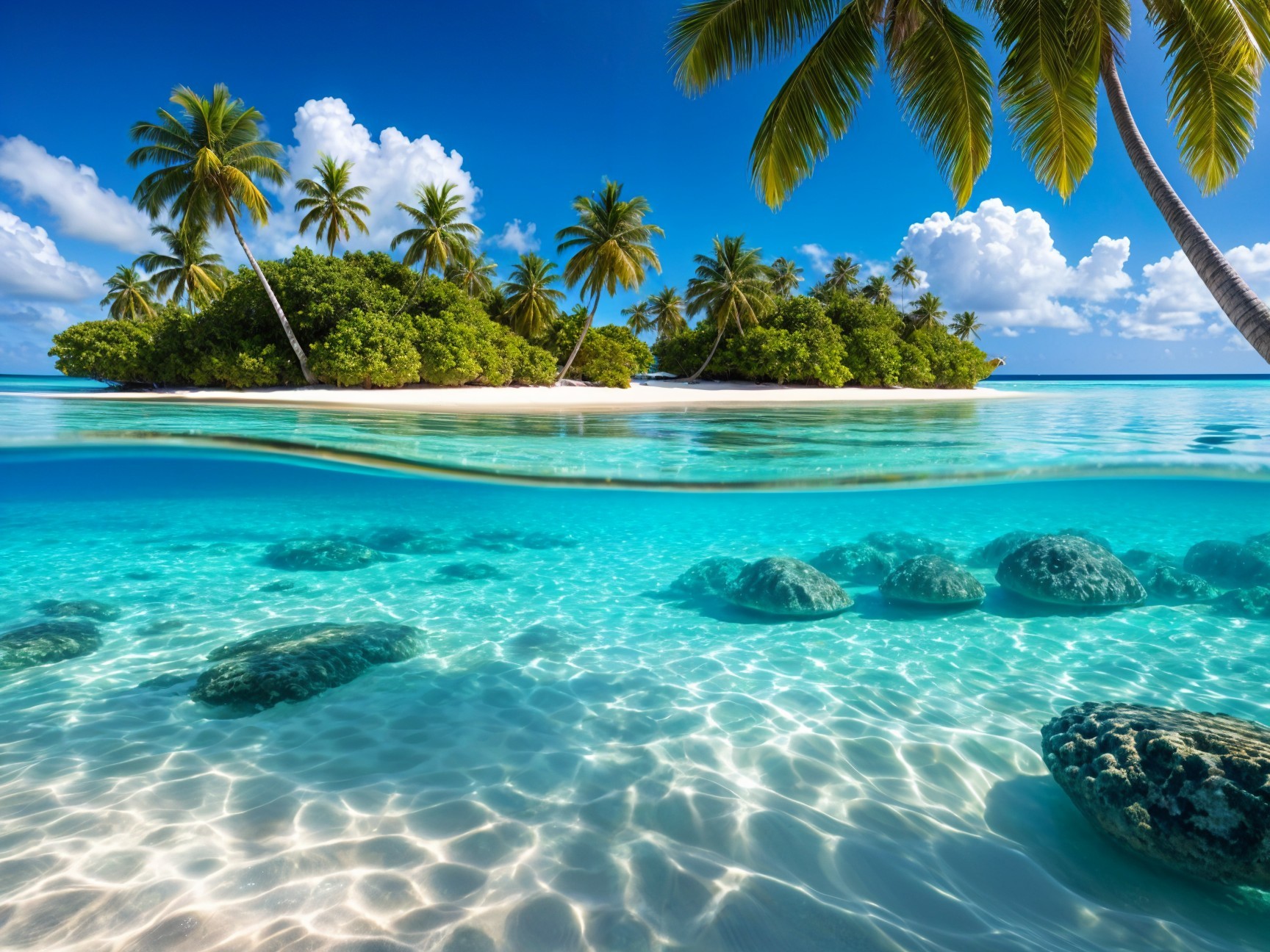 Tropical Paradise with Turquoise Waters and Beaches