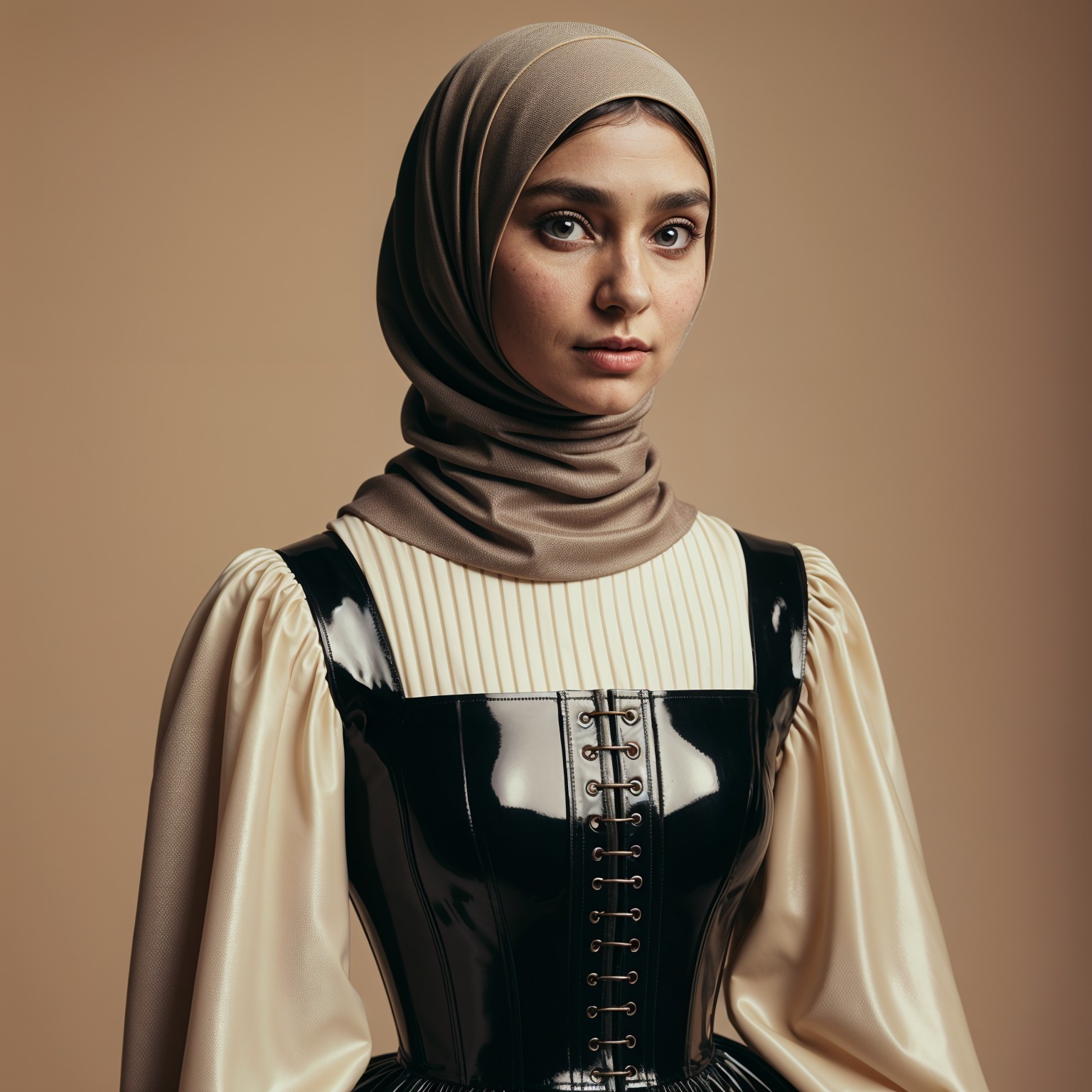 Confident Woman in Stylish Hijab and Elegant Outfit