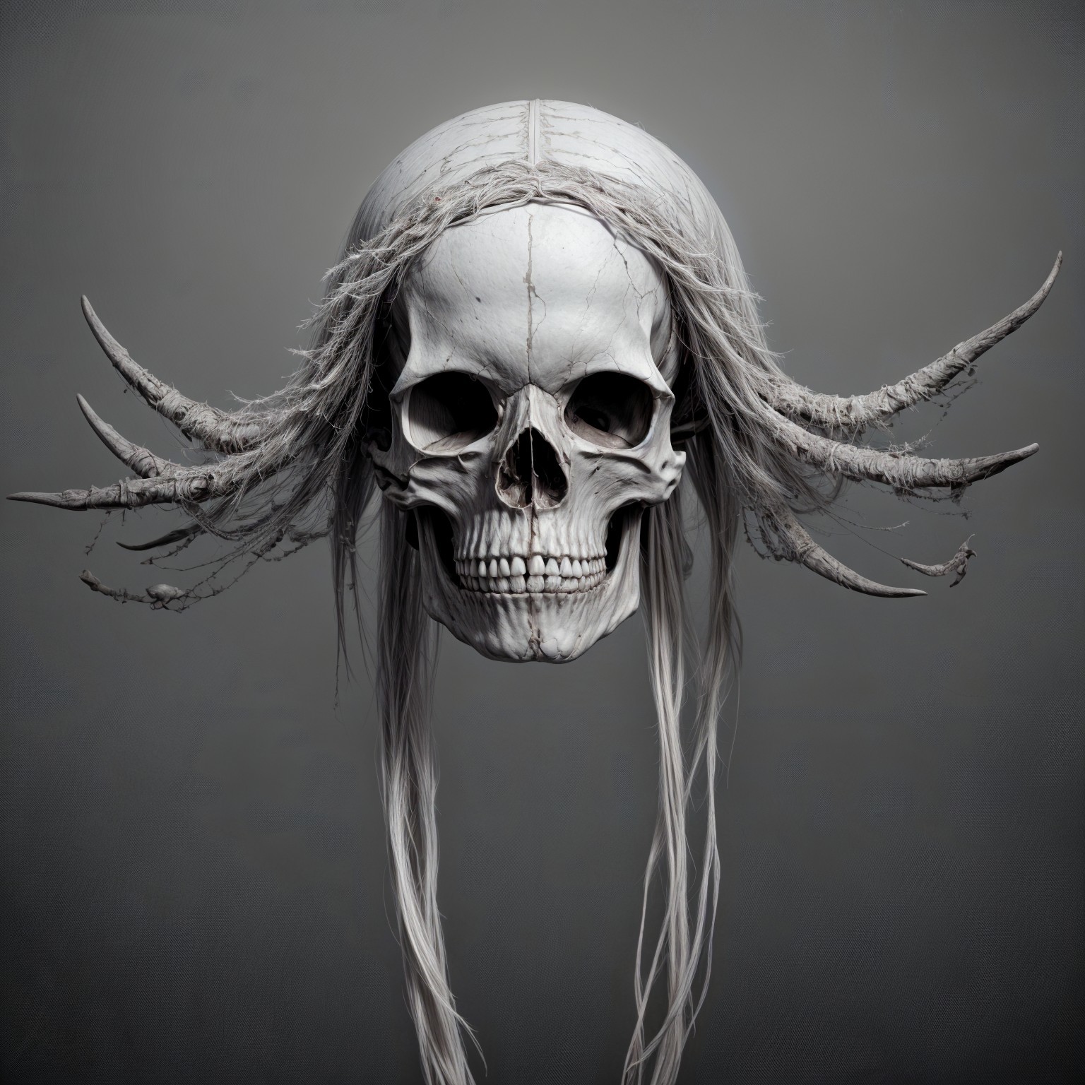 Eerie Elegance: The Haunting Skull Art