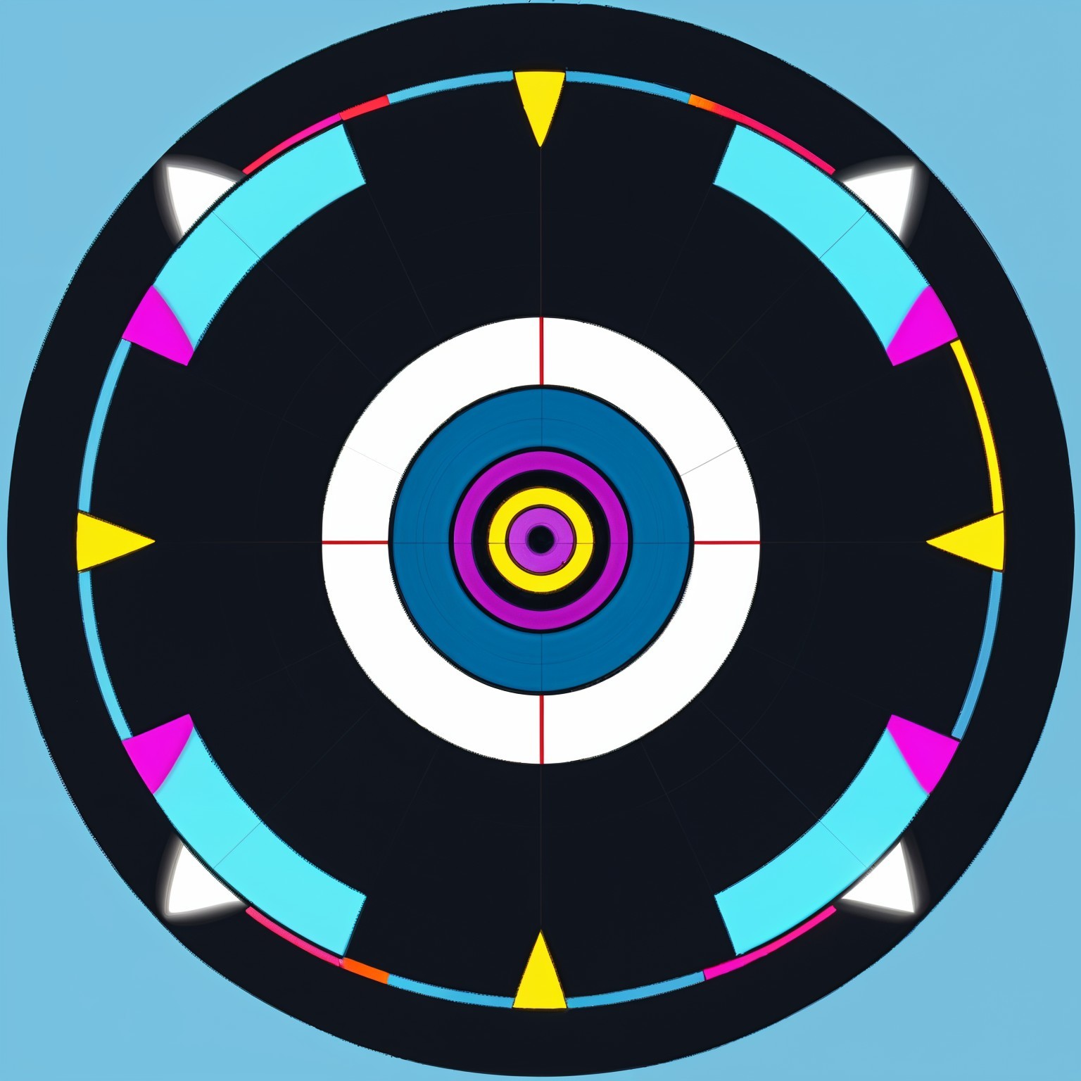 Vibrant Circular Design with Concentric Color Rings