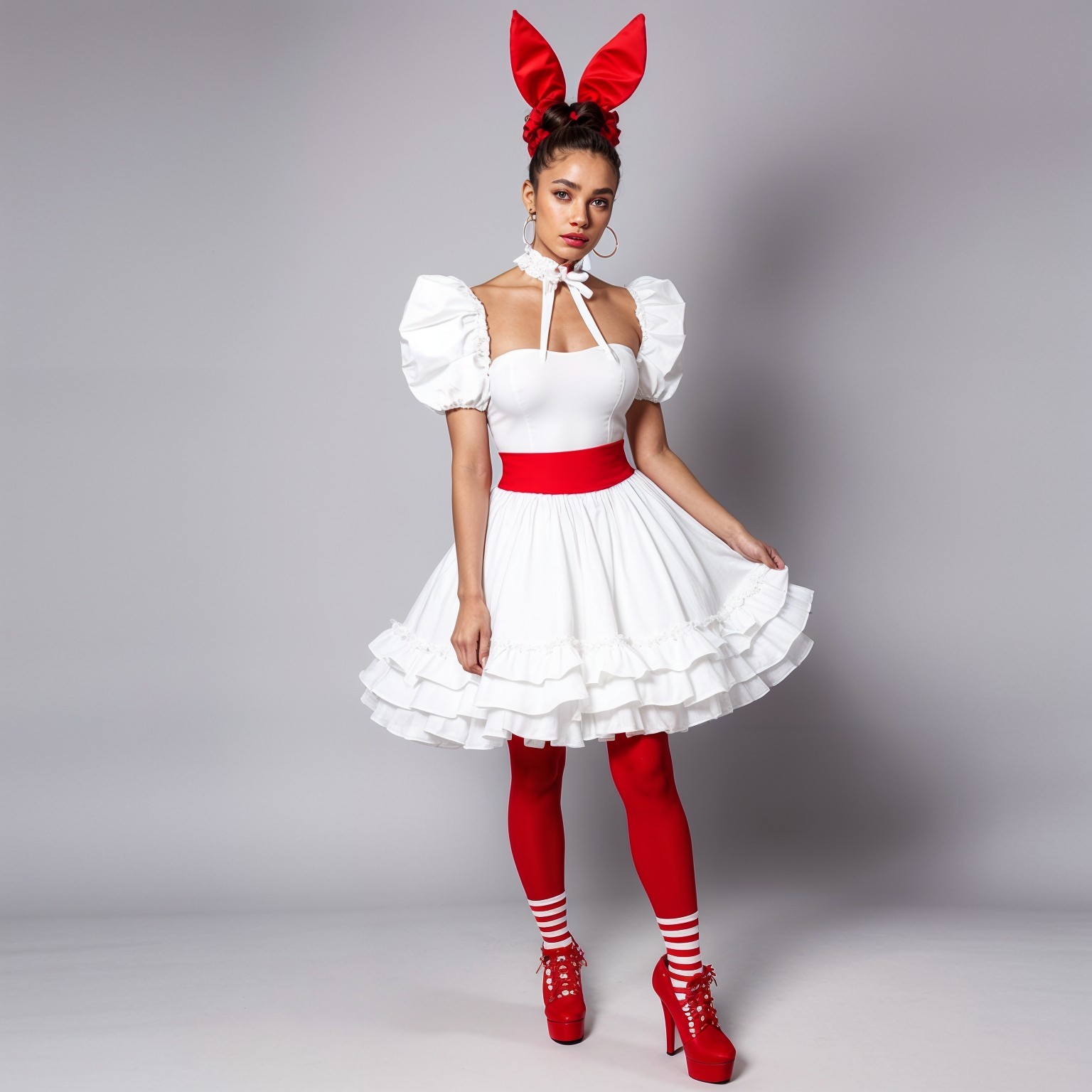 Vintage-Inspired Outfit with Playful Accessories