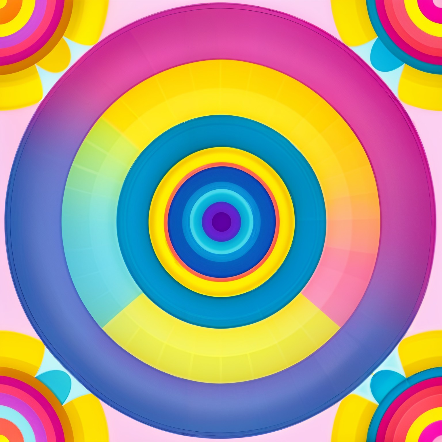 Vibrant Concentric Circle Design with Color Gradient