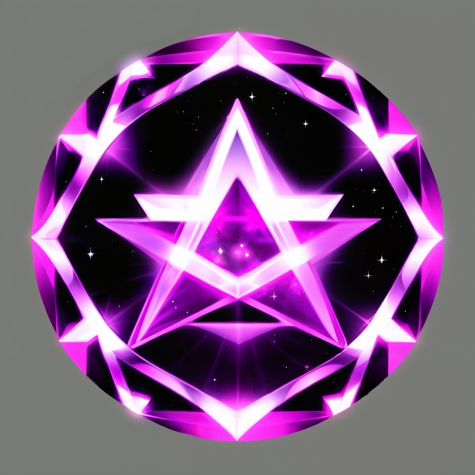 Vibrant Circular Design with Purple and Cosmic Elements