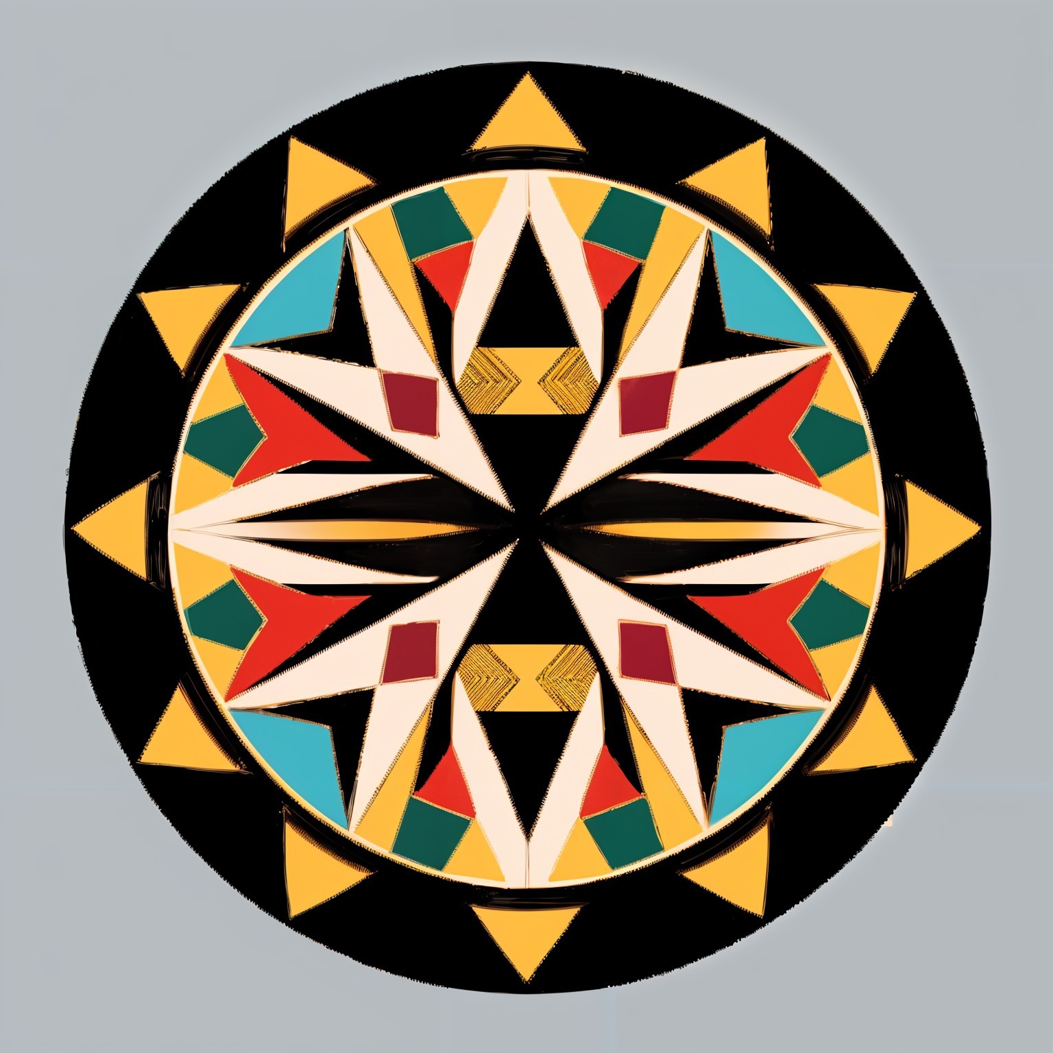 Vibrant Circular Design with Geometric Patterns