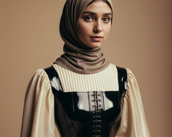 Confident Woman in Stylish Hijab and Elegant Outfit