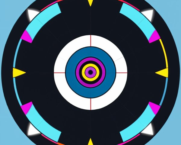 Vibrant Circular Design with Concentric Color Rings