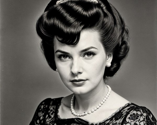 Mid-20th Century Monochromatic Portrait of a Woman