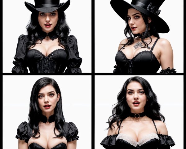 Dramatic Gothic Fashion in Four Portraits