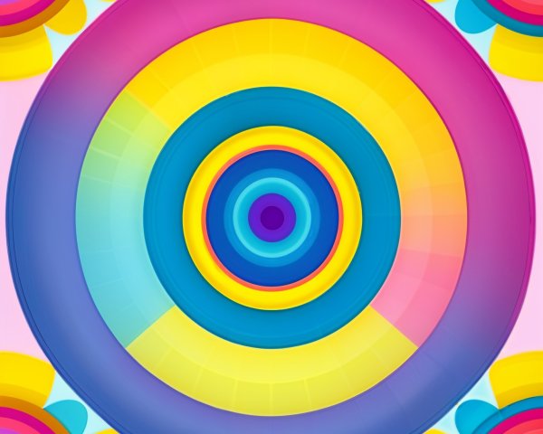 Vibrant Concentric Circle Design with Color Gradient