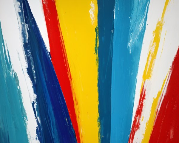 Vibrant Abstract Composition with Bold Brushstrokes