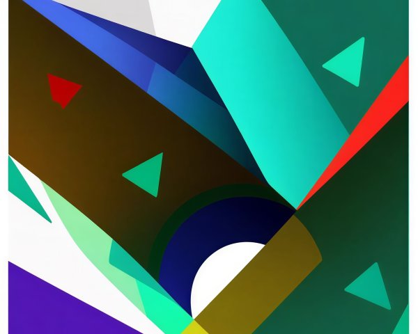 Vibrant Abstract Graphic Design with Geometric Shapes