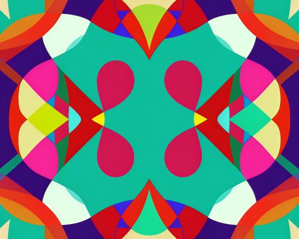 Vibrant Digital Illustration of Abstract Geometric Shapes