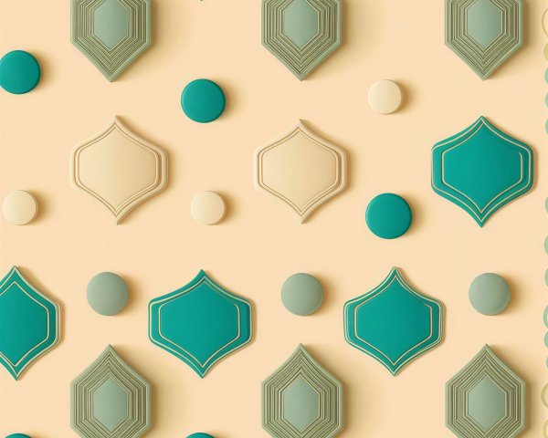 Seamless tile texture with rounded frame designs