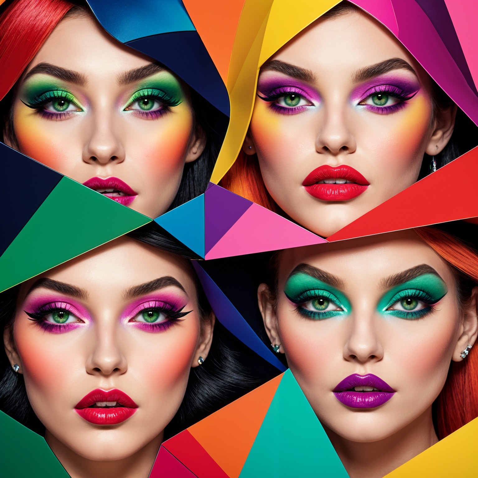 Vibrant Makeup Styles Showcased by Four Women