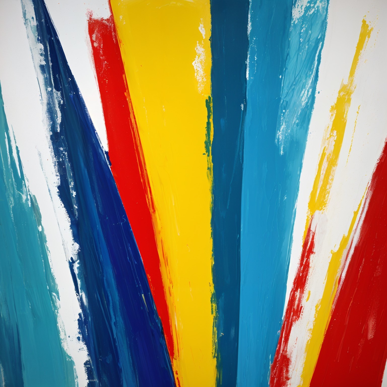 Vibrant Abstract Composition with Bold Brushstrokes