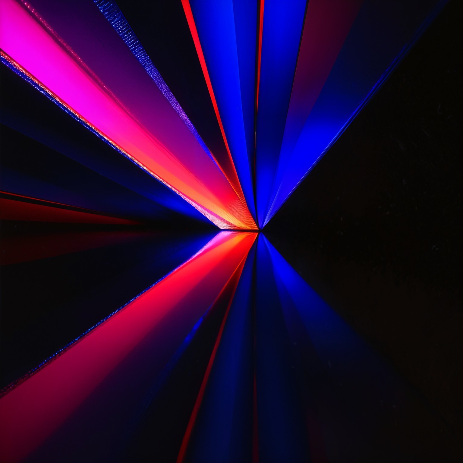 Vibrant Display of Colorful Light Patterns and Reflections